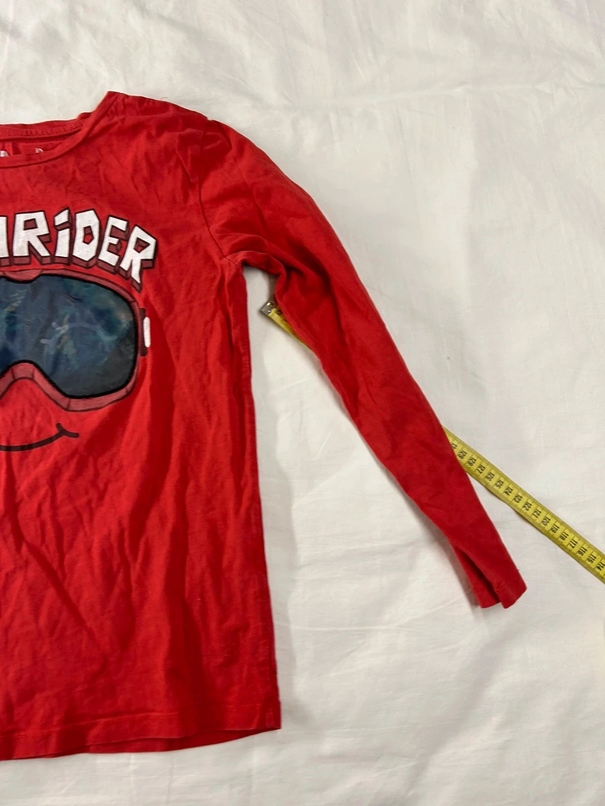 Rode Snowrider vintage geribbelde trui – photo 3